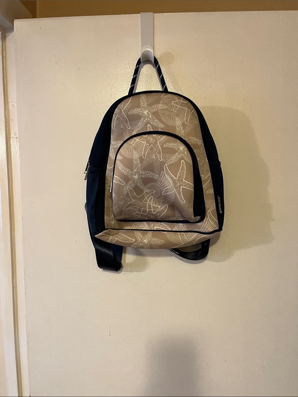 Tommy Bahama Beige and Navy Starfish Backpack